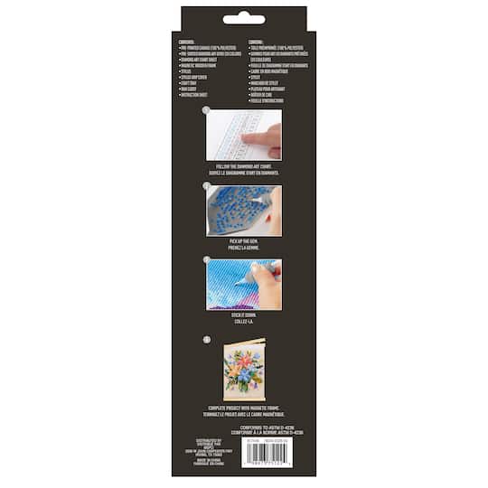 8.5" x 11" Pastel Flowers Diamond Art Kit with Wooden Frame by Make Market®